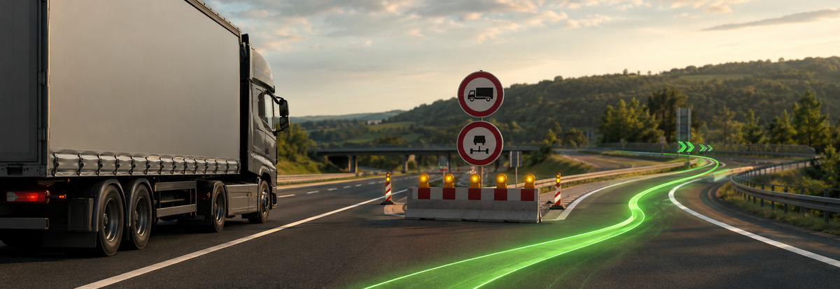 Vrachtverbod-detectie en herroute in TollTale Guard
